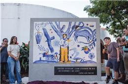 Mural dedicado a Florival Baiôa  inaugurado em Beja