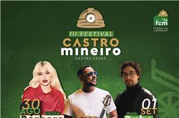 Bárbara Bandeira, Maninho e Buba Espinho atuam no Festival Castro Mineiro